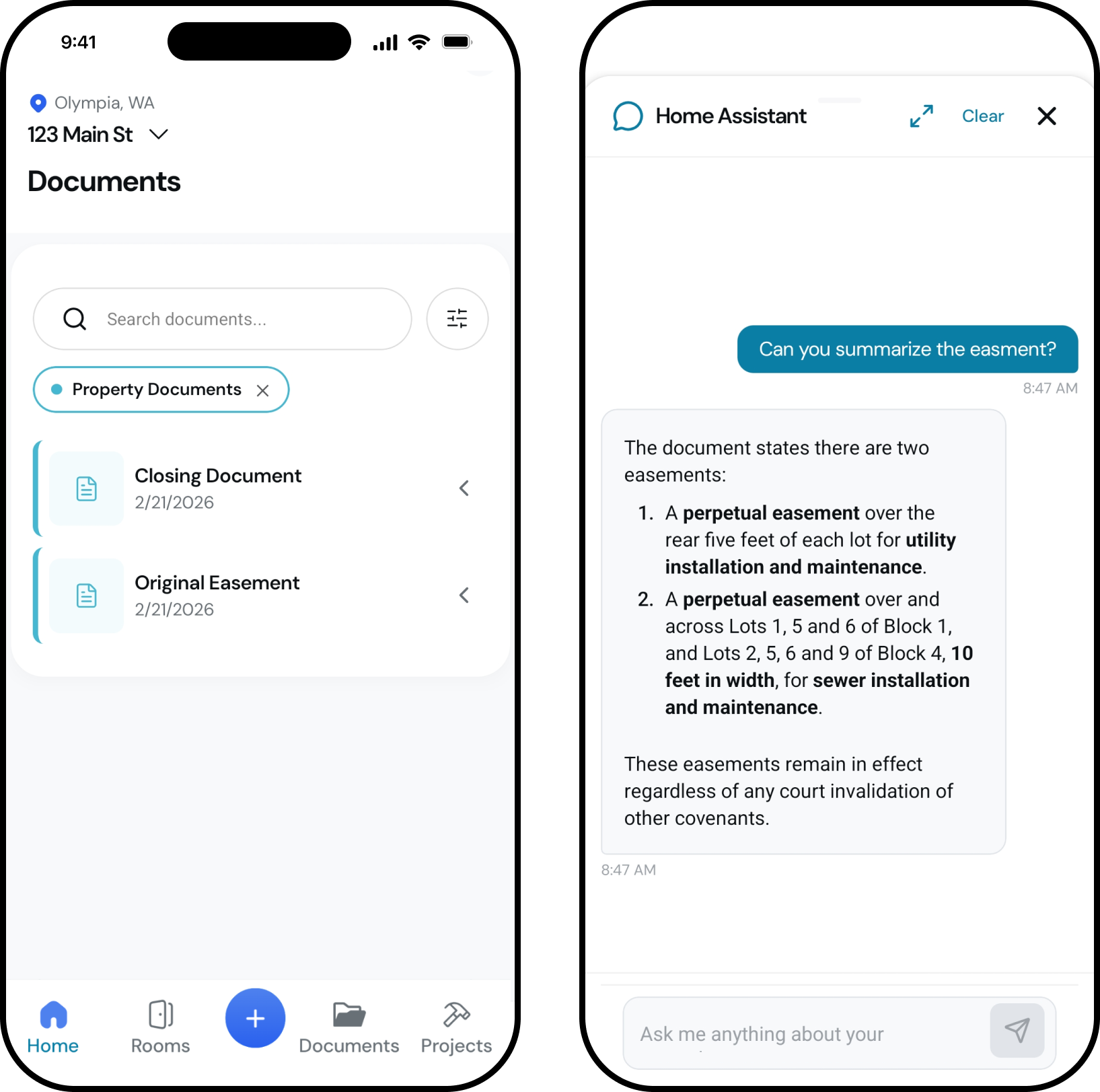 Haven document management screens