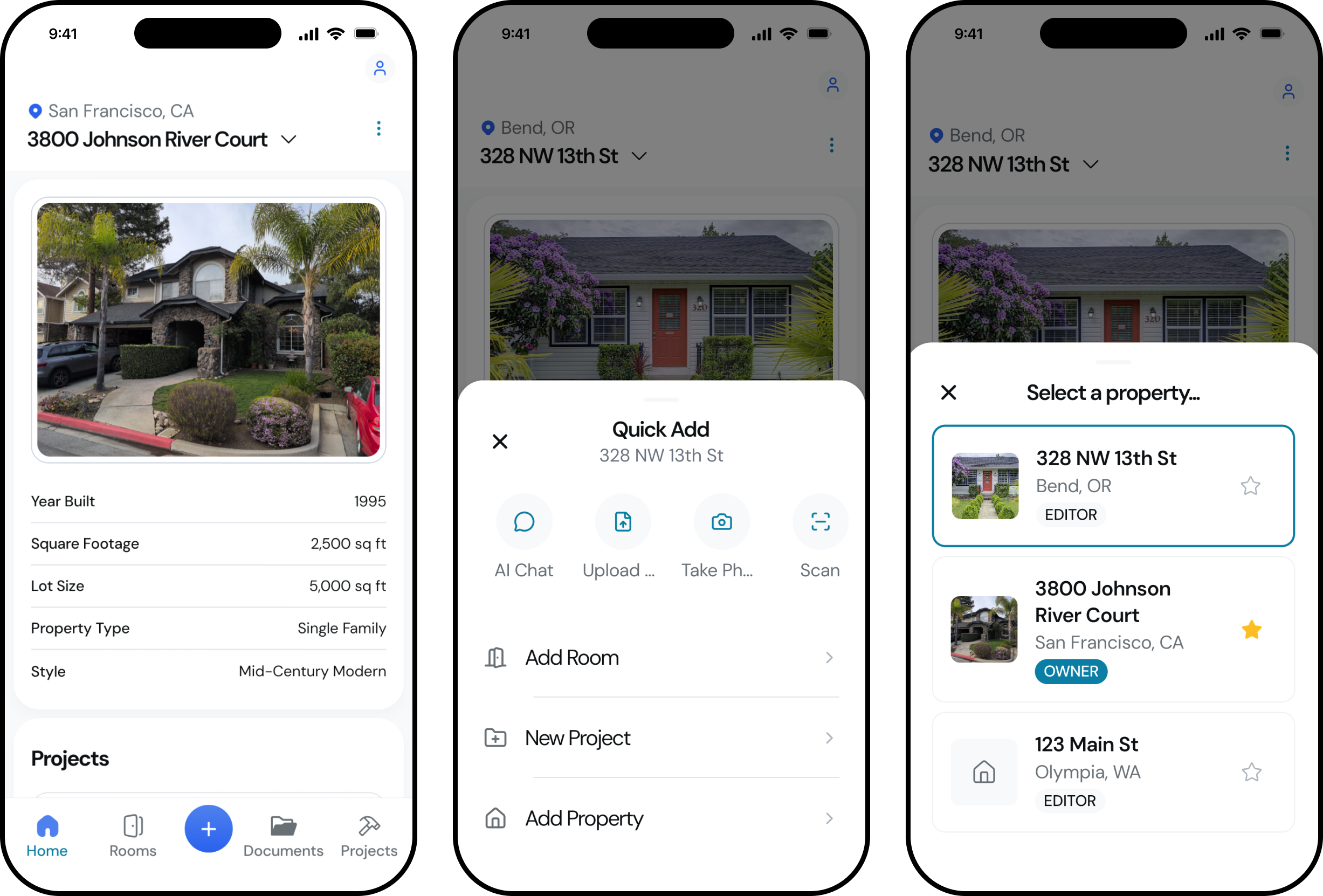 Haven property management screens